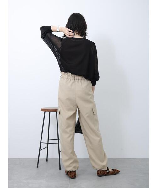 Samansa Mos2 blue(サマンサモスモスブルー)の「◎イージーカーゴパンツ(カーゴパンツ・レディース・カーキ/ベージュ/グレー・F)」の16枚目の写真