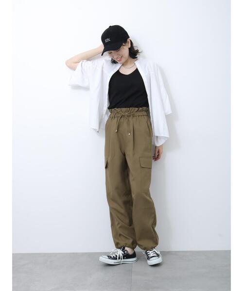 Samansa Mos2 blue(サマンサモスモスブルー)の「◎イージーカーゴパンツ(カーゴパンツ・レディース・カーキ/ベージュ/グレー・F)」の18枚目の写真