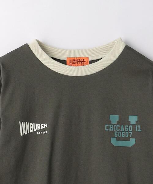 UNIVERSAL OVERALL(ユニバーサルオーバーオール)の「【別注】<UNIVERSAL OVERALL>TJ EX フロントロゴ プリント Tシャツ 100cm-130cm(Tシャツ/カットソー・キッズ・ブラック/ナチュラル・XS(100-110cm)/S(120-130cm))」の9枚目の写真