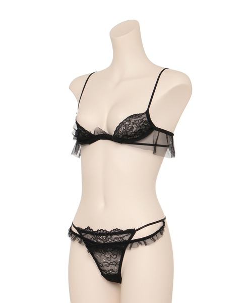 RAVIJOUR キューティーフリル ブラ＆Tバックセット Ravijour（ラヴィジュール）の「キューティーフリル ブラ＆Tバック