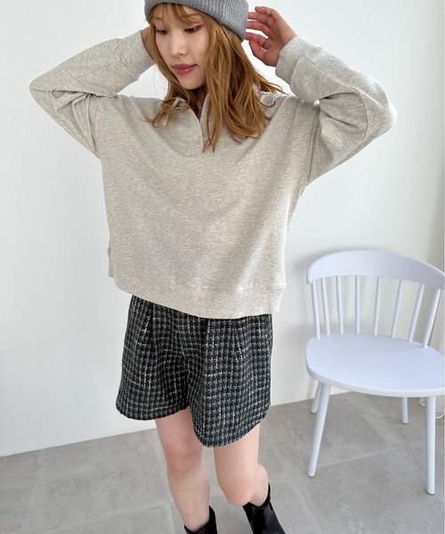 EPIMI E'PIMMY（エピミエピミー）の「《set up対応》ツイードショートパンツ（その他パンツ・レディース・チャコールグレー/ブラック/オフホワイト/アイボリー・MEDIUM）」の19枚目の写真