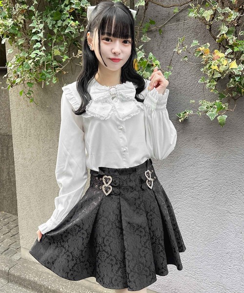 ROJITA(ロジータ)の「ハートビジュバックルフレアスカート(スカート・レディース・ブラック/ピンク/ブルー/ベージュ/ブラック系その他・FREE)」の17枚目の写真