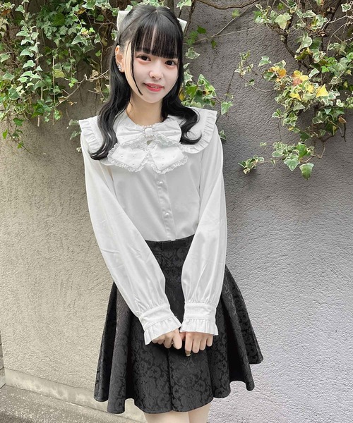 ROJITA(ロジータ)の「ハートビジュバックルフレアスカート(スカート・レディース・ブラック/ピンク/ブルー/ベージュ/ブラック系その他・FREE)」の18枚目の写真