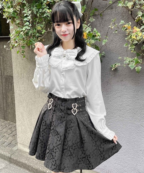 ROJITA(ロジータ)の「ハートビジュバックルフレアスカート(スカート・レディース・ブラック/ピンク/ブルー/ベージュ/ブラック系その他・FREE)」の19枚目の写真