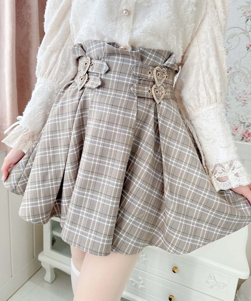 ROJITA(ロジータ)の「ハートビジュバックルフレアスカート(スカート・レディース・ブラック/ピンク/ブルー/ベージュ/ブラック系その他・FREE)」の22枚目の写真