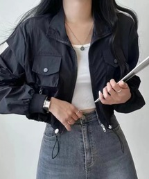 クロップド丈シャカシャカブルゾン