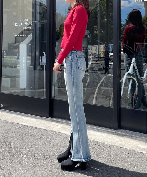 one way（ワンウェイ）の「【 新色追加 】ポロ襟テレコニットトップス（ニット/セーター・レディース・グレー/レッド/ブラック/ホワイト/ピンク・FREE）」の20枚目の写真