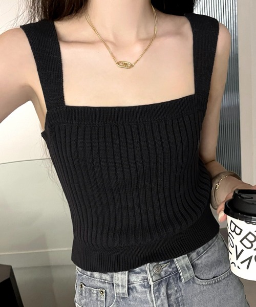 Ada.(エイダ)の「今シーズンのトレンド必須アイテム! ニットビスチェ(ベスト・レディース・チャコールグレー/ブラック/ライトベージュ/イエロー×グリーン・FREE)」の11枚目の写真