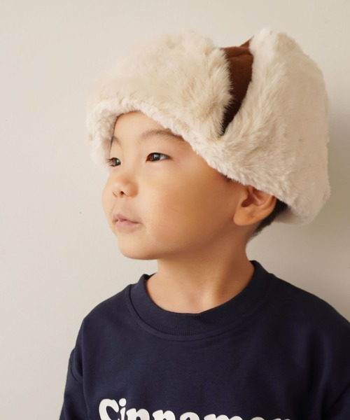 Bambin（ボンバン）の「【 Bambin / ボンバン 】 ミリタリー フライトキャップ（キャップ・キッズ・ブラウン/ブラック・FREE）」の7枚目の写真