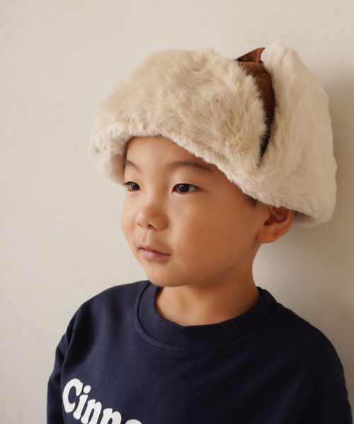 Bambin（ボンバン）の「【 Bambin / ボンバン 】 ミリタリー フライトキャップ（キャップ・キッズ・ブラウン/ブラック・FREE）」の6枚目の写真