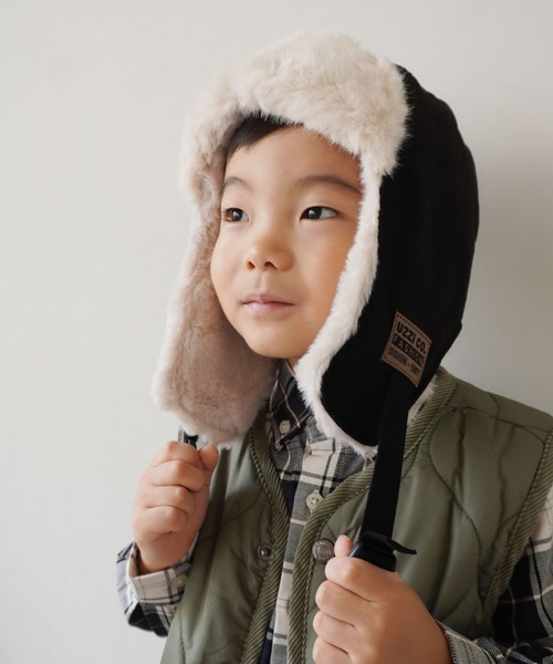 Bambin（ボンバン）の「【 Bambin / ボンバン 】 ミリタリー フライトキャップ（キャップ・キッズ・ブラウン/ブラック・FREE）」の5枚目の写真