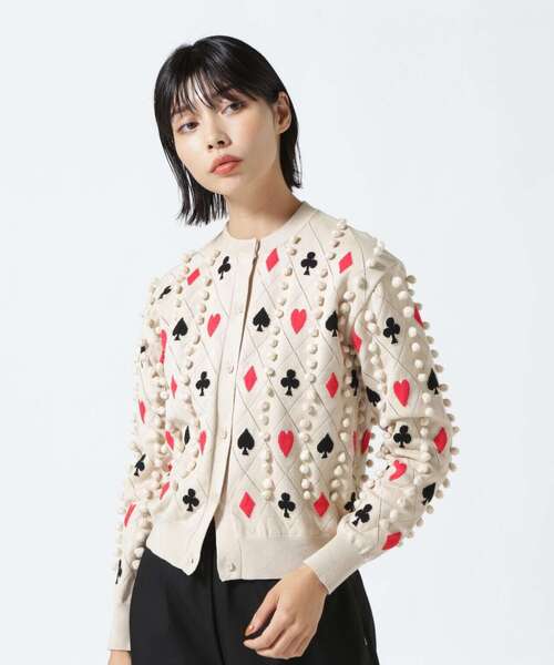 DOUBLE STANDARD CLOTHING トランプ柄　カーディガン38 DOUBLE STANDARD CLOTHING（ダブルスタンダードクロージング）の