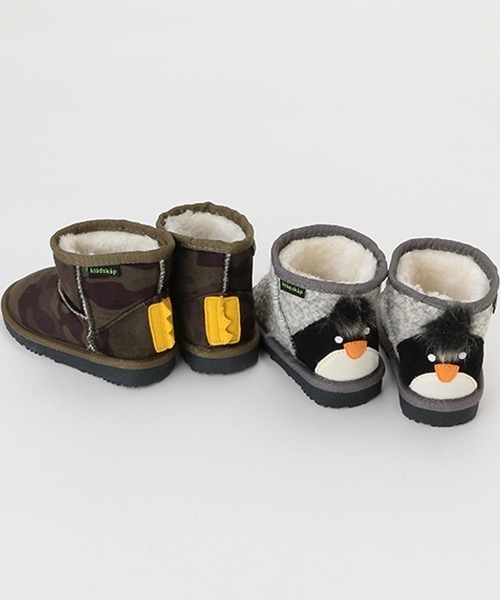 kladskap（クレードスコープ）の「アニマルムートンブーツ（ブーツ・キッズ・グレー/カーキ・14cm/15cm/16cm/17cm/18cm）」の3枚目の写真