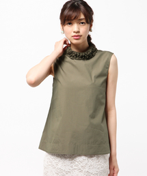 GRACE CONTINENTAL | ハイネックビジューノースリーブ(その他トップス)