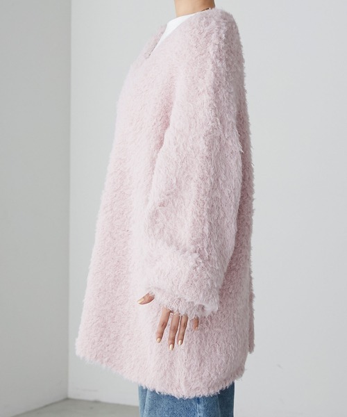 forksy.（フォルクシー）の「【forksy.】2wayプードルファーニットプルオーバー（ニット/セーター・レディース・アイボリー/グレー/ブルー/ピンク/ブラック/マスタード・FREE）」の18枚目の写真