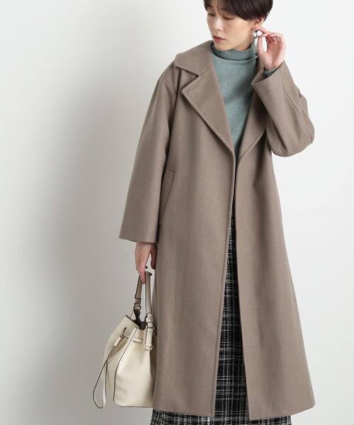 N.（N. Natural Beauty Basic）（エヌエヌナチュラルビューティーベーシック）の「【S Size Line】◆エアニーメルトンガウンコート（チェスターコート・レディース・モカ/ベージュ/チャコール・SMALL/MEDIUM）」の11枚目の写真