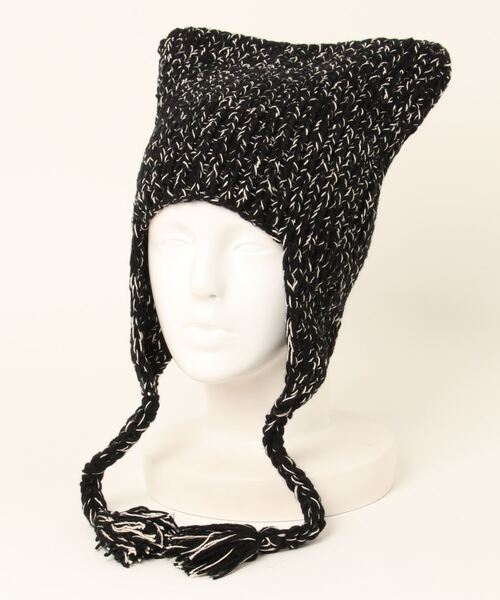 チャイハネ（チャイハネ）の「【チャイハネ】猫耳ニットキャップ（ニットキャップ/ビーニー・レディース・ホワイト/ブラック/マスタード・FREE）」の5枚目の写真