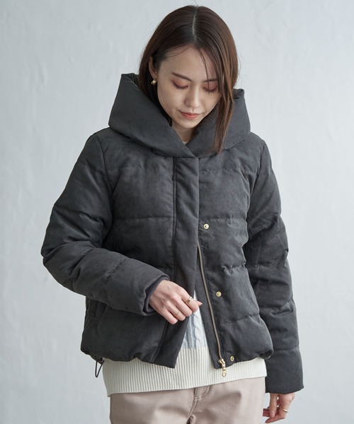 洗える】ダウン細コールジャケット（ダウンジャケット/コート）｜ikka