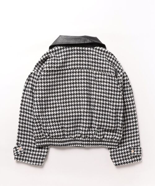 CECIL McBEE（セシルマクビー）の「千鳥柄ライダースジャケット（ライダースジャケット・レディース・ベージュ/ブラック/ブラウン・MEDIUM）」の4枚目の写真