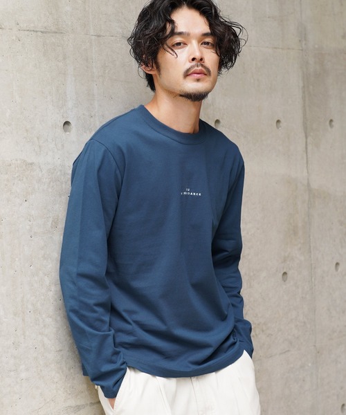 jiggys shop(ジギーズショップ)の「ロゴ刺繍ロンT 長袖Tシャツ カットソー(Tシャツ/カットソー・メンズ・ホワイト/ブラック/ネイビー・MEDIUM/LARGE)」の3枚目の写真