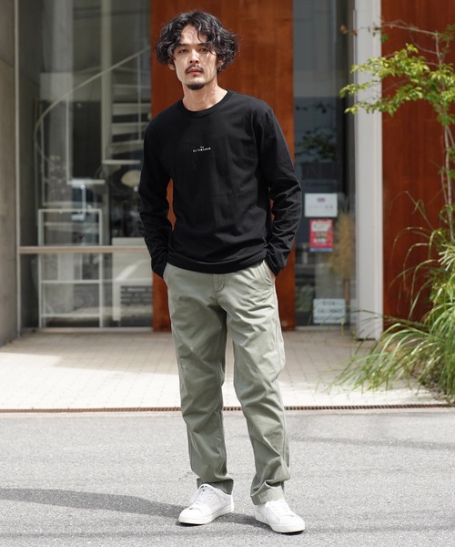 jiggys shop(ジギーズショップ)の「ロゴ刺繍ロンT 長袖Tシャツ カットソー(Tシャツ/カットソー・メンズ・ホワイト/ブラック/ネイビー・MEDIUM/LARGE)」の5枚目の写真