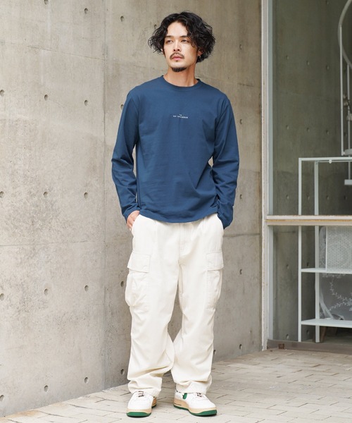 jiggys shop(ジギーズショップ)の「ロゴ刺繍ロンT 長袖Tシャツ カットソー(Tシャツ/カットソー・メンズ・ホワイト/ブラック/ネイビー・MEDIUM/LARGE)」の7枚目の写真