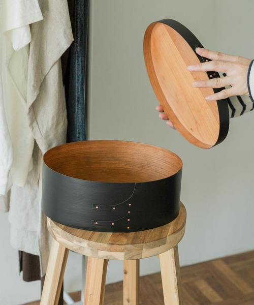 URBAN RESEARCH DOORS（アーバンリサーチドアーズ）の「『WEB限定』AXCIS　シェーカーオーバルボックス M ブラック（インテリア雑貨・レディース・ブラック・MEDIUM）」の11枚目の写真