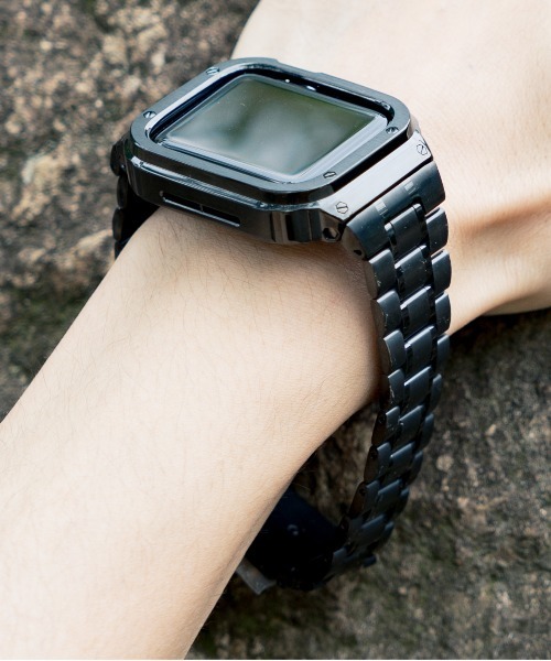 デジタル腕時計 ステンレスバンド zandy ズィー・アンド・ワイ/ Apple Watch【ステンレス一体式バンド
