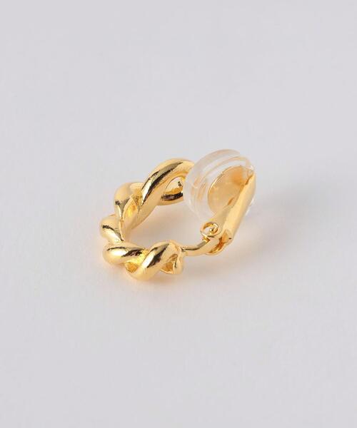 green label relaxing（グリーンレーベルリラクシング）の「ツイストライン フープ イヤリング（イヤリング・レディース・ゴールド/シルバー・FREE）」の5枚目の写真