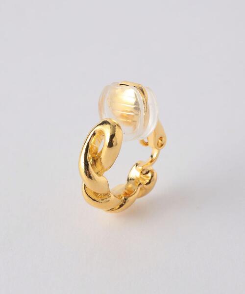 green label relaxing（グリーンレーベルリラクシング）の「ツイストライン フープ イヤリング（イヤリング・レディース・ゴールド/シルバー・FREE）」の6枚目の写真