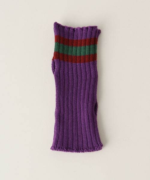 JOINT WORKS（ジョイントワークス）の「【ANDER / アンダー】AK-25FINGERLESS LINE GLOVE（手袋・レディース・パープル/ブラック/チャコールグレー・FREE）」の4枚目の写真