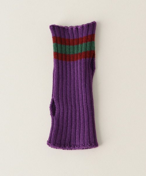 JOINT WORKS（ジョイントワークス）の「【ANDER / アンダー】AK-25FINGERLESS LINE GLOVE（手袋・レディース・パープル/ブラック/チャコールグレー・FREE）」の5枚目の写真