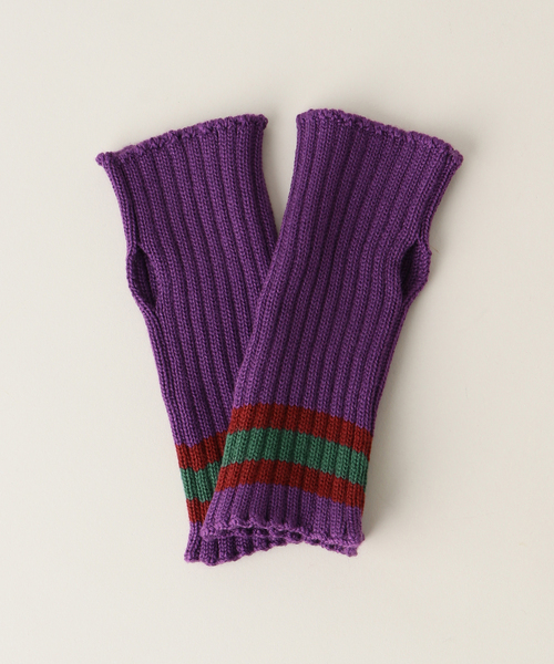 JOINT WORKS（ジョイントワークス）の「【ANDER / アンダー】AK-25FINGERLESS LINE GLOVE（手袋・レディース・パープル/ブラック/チャコールグレー・FREE）」の8枚目の写真