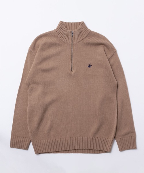 BEVERLY HILLS POLO CLUB(ビバリーヒルズポロクラブ)の「BEVERLY HILLS POLO CLUB ハーフジップアップセーター(ニット/セーター・メンズ・ホワイト×ネイビー/グレー/アイボリー/ネイビー/ベージュ/ブラック/ブラック×ホワイト・XL/M/L)」の13枚目の写真