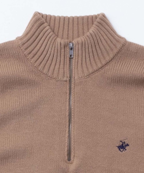 BEVERLY HILLS POLO CLUB(ビバリーヒルズポロクラブ)の「BEVERLY HILLS POLO CLUB ハーフジップアップセーター(ニット/セーター・メンズ・ホワイト×ネイビー/グレー/アイボリー/ネイビー/ベージュ/ブラック/ブラック×ホワイト・XL/M/L)」の16枚目の写真