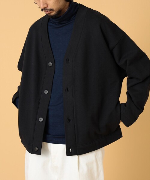 BEAMS LIGHTS（ビームスライツ）の「BEAMS LIGHTS / 裏毛 バルーンシルエット カーディガン（カーディガン/ボレロ・メンズ・チャコールグレー/ブラック/ブルー系その他3・SMALL/MEDIUM/LARGE）」の2枚目の写真