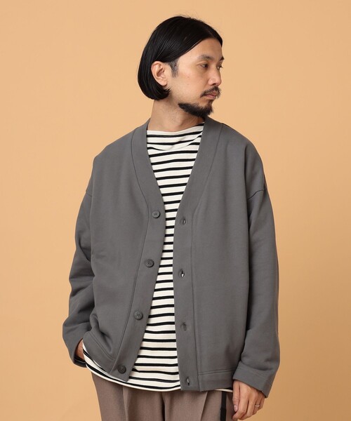 BEAMS LIGHTS（ビームスライツ）の「BEAMS LIGHTS / 裏毛 バルーンシルエット カーディガン（カーディガン/ボレロ・メンズ・チャコールグレー/ブラック/ブルー系その他3・SMALL/MEDIUM/LARGE）」の6枚目の写真