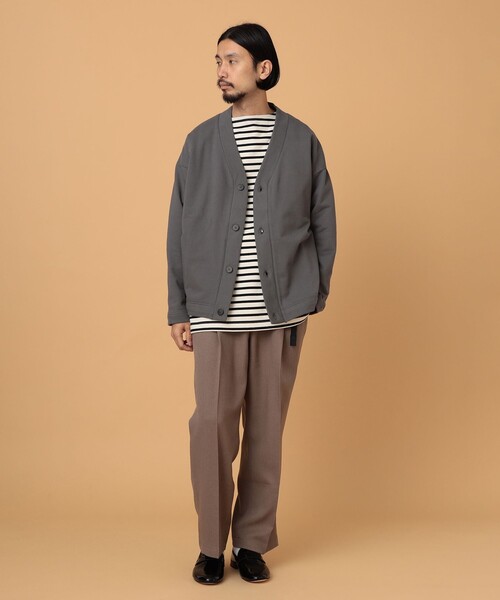 BEAMS LIGHTS（ビームスライツ）の「BEAMS LIGHTS / 裏毛 バルーンシルエット カーディガン（カーディガン/ボレロ・メンズ・チャコールグレー/ブラック/ブルー系その他3・SMALL/MEDIUM/LARGE）」の7枚目の写真