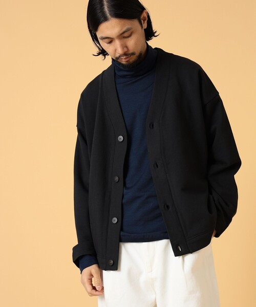 BEAMS LIGHTS（ビームスライツ）の「BEAMS LIGHTS / 裏毛 バルーンシルエット カーディガン（カーディガン/ボレロ・メンズ・チャコールグレー/ブラック/ブルー系その他3・SMALL/MEDIUM/LARGE）」の13枚目の写真