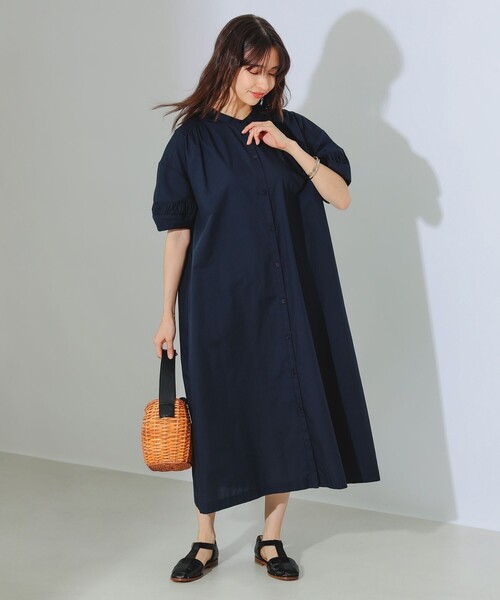 B:MING by BEAMS(ビーミングバイビームス)の「B:MING by BEAMS / 2WAY ギャザーワンピース(ワンピース・レディース・オフホワイト/ネイビー/ブラウン系その他・MEDIUM/SMALL)」の11枚目の写真