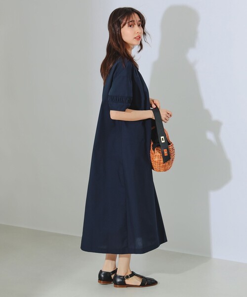 B:MING by BEAMS(ビーミングバイビームス)の「B:MING by BEAMS / 2WAY ギャザーワンピース(ワンピース・レディース・オフホワイト/ネイビー/ブラウン系その他・MEDIUM/SMALL)」の12枚目の写真