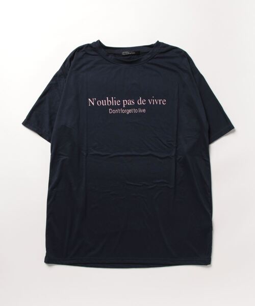 B.I.D.（ビーアイディー）の「【Bz】 [IZU] メッセージプリントTシャツ（Tシャツ/カットソー・レディース・ホワイト/ベージュ/ネイビー・FREE）」の7枚目の写真