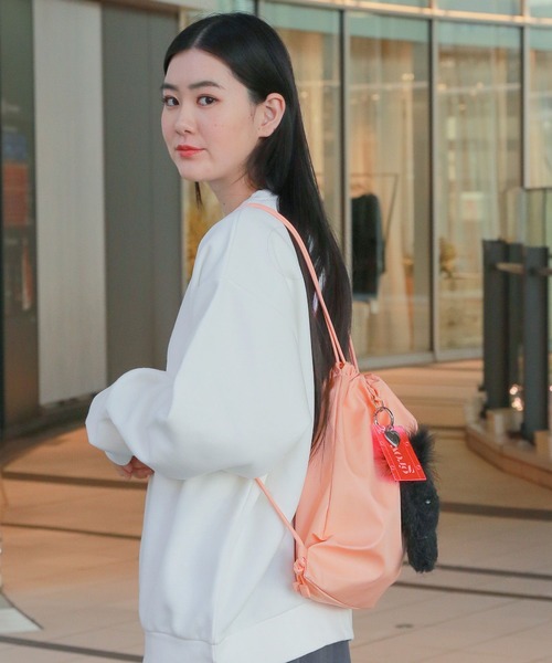 ALAND（エーランド）の「【UNISEX】GROVE×ALAND／GVロゴナップサック /グローブ/ 2991085（バックパック/リュック・レディース・ピンク/イエロー/ブラック・ONE SIZE）」の22枚目の写真