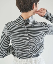 2wayタートルボーダーTシャツ