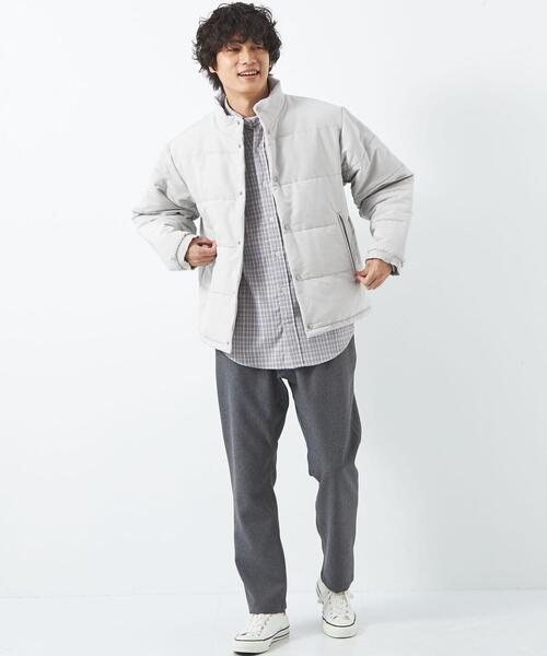 green label relaxing（グリーンレーベルリラクシング）の「ウェザーパフ スタンドカラー ブルゾン -撥水-（ブルゾン・メンズ・ブラック/ライトグレー・M/S/L/XL）」の17枚目の写真