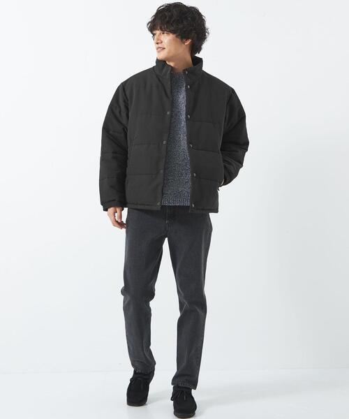 green label relaxing（グリーンレーベルリラクシング）の「ウェザーパフ スタンドカラー ブルゾン -撥水-（ブルゾン・メンズ・ブラック/ライトグレー・M/S/L/XL）」の15枚目の写真