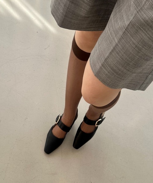 ORiental TRaffic(オリエンタルトラフィック)の「変形ヒールバックストラップパンプス 41101(パンプス・レディース・グリーン/ブラック/イエロー/ベージュ・33/34/35/36/37/38/39/40/41/42/43)」の13枚目の写真