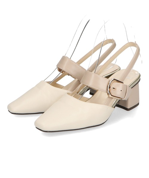 ORiental TRaffic(オリエンタルトラフィック)の「変形ヒールバックストラップパンプス 41101(パンプス・レディース・グリーン/ブラック/イエロー/ベージュ・33/34/35/36/37/38/39/40/41/42/43)」の17枚目の写真