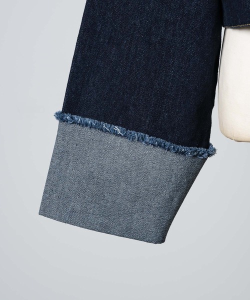 ジャケット・アウター roll up short denim setup Happy John（ハッピージョン）の「roll up short denim jacket