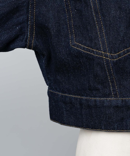 ジャケット・アウター roll up short denim setup Happy John（ハッピージョン）の「roll up short denim jacket